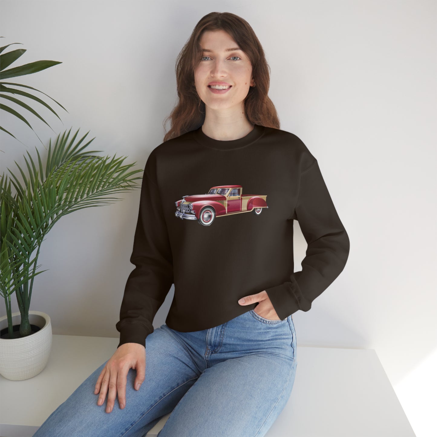 Vintage Car - Unisex Heavy Blend™ Crewneck Sweatshirt