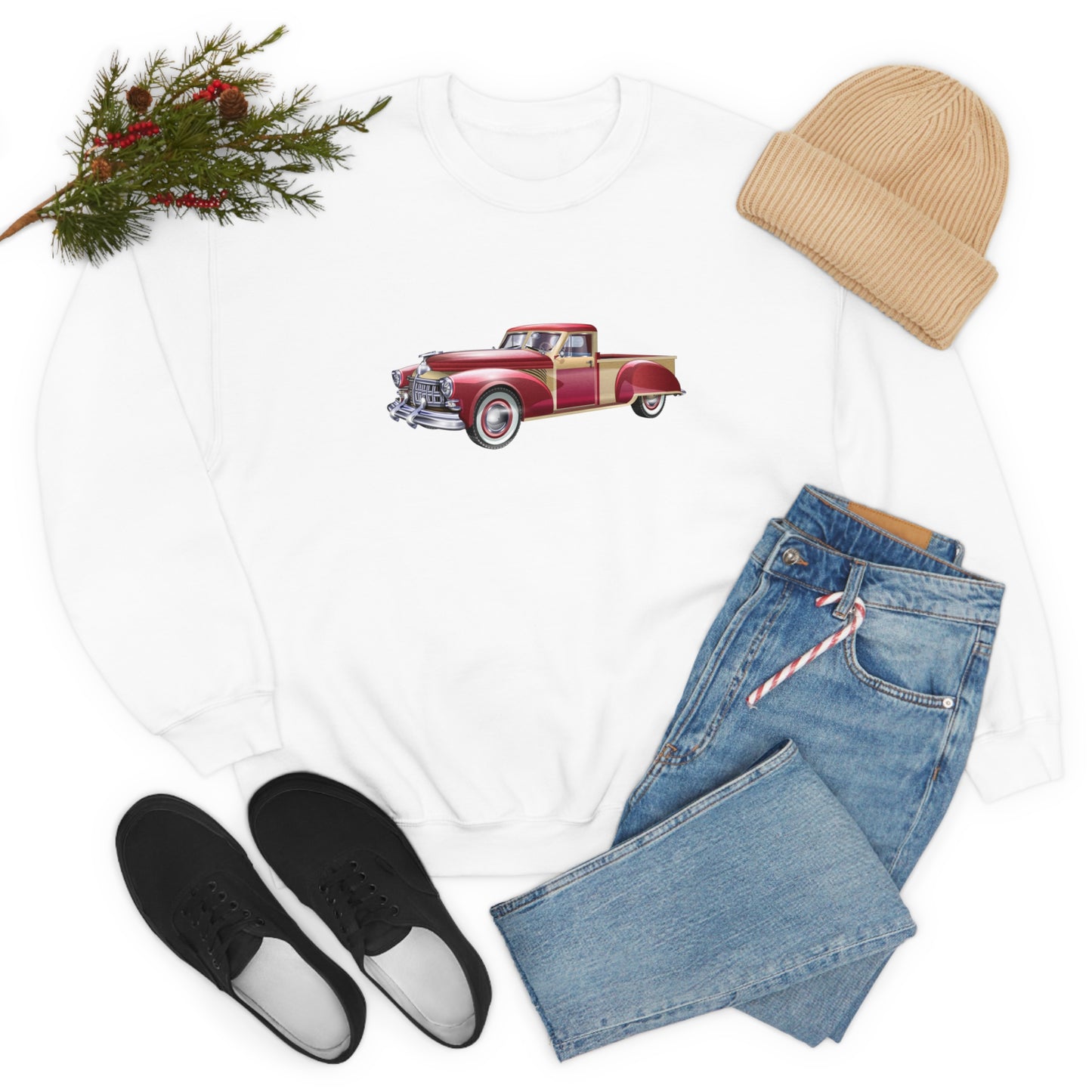 Vintage Car - Unisex Heavy Blend™ Crewneck Sweatshirt