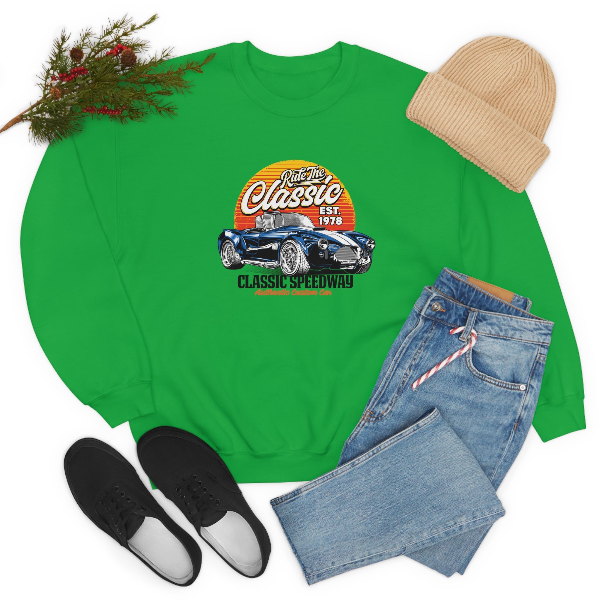 Classic Vintage Car - Unisex Heavy Blend™ Crewneck Sweatshirt