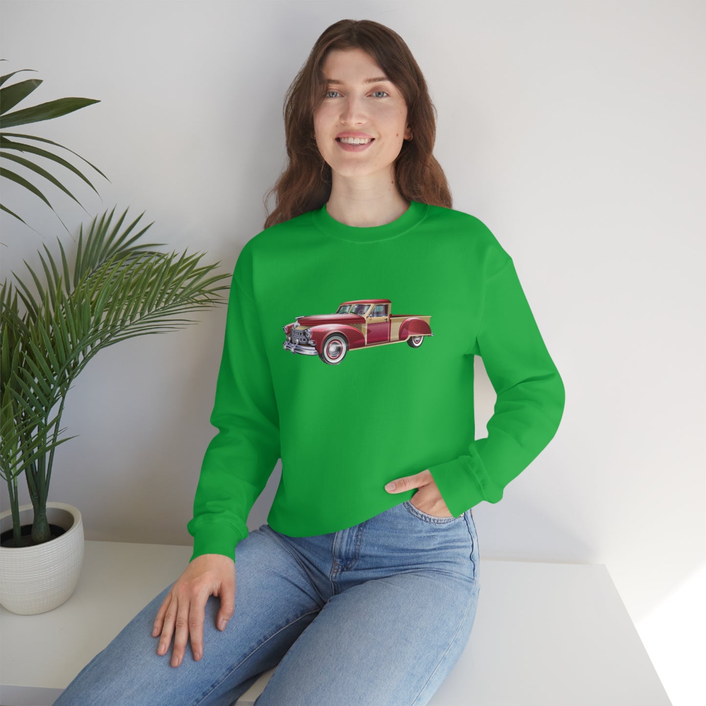 Vintage Car - Unisex Heavy Blend™ Crewneck Sweatshirt