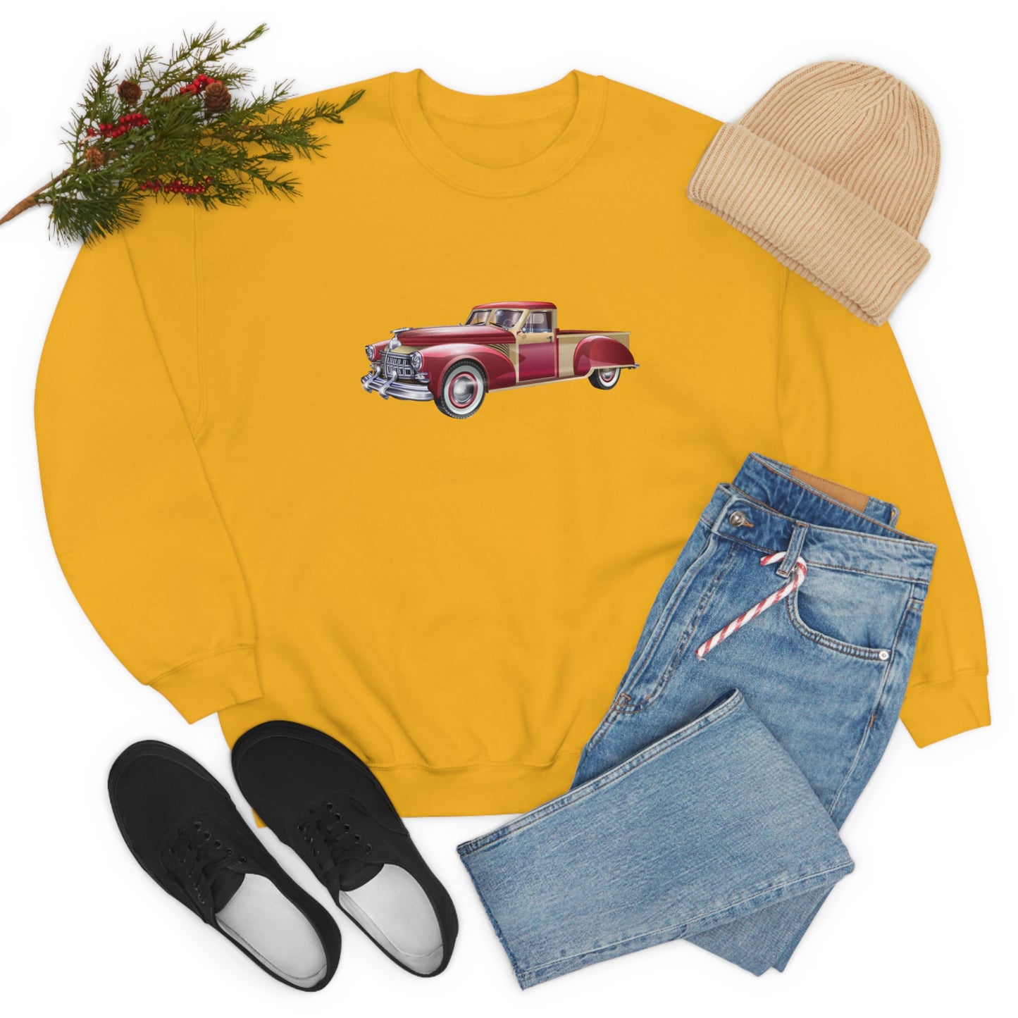 Vintage Car - Unisex Heavy Blend™ Crewneck Sweatshirt