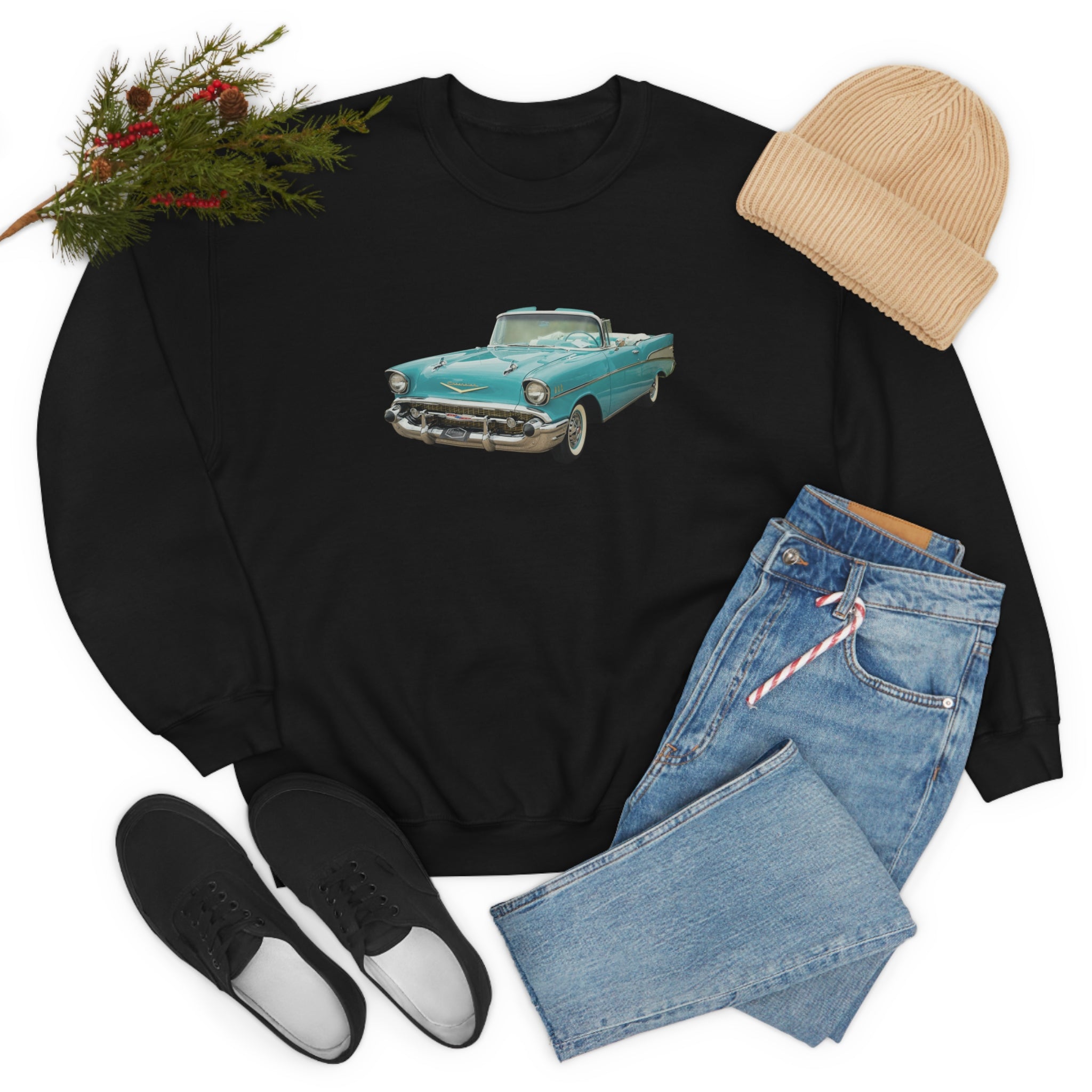 Vintage Car - Unisex Heavy Blend™ Crewneck Sweatshirt