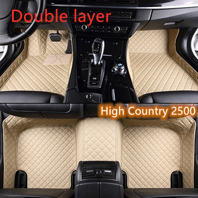 Fully Surrounded Car Leather Floor Mat Pad All Weather Protection