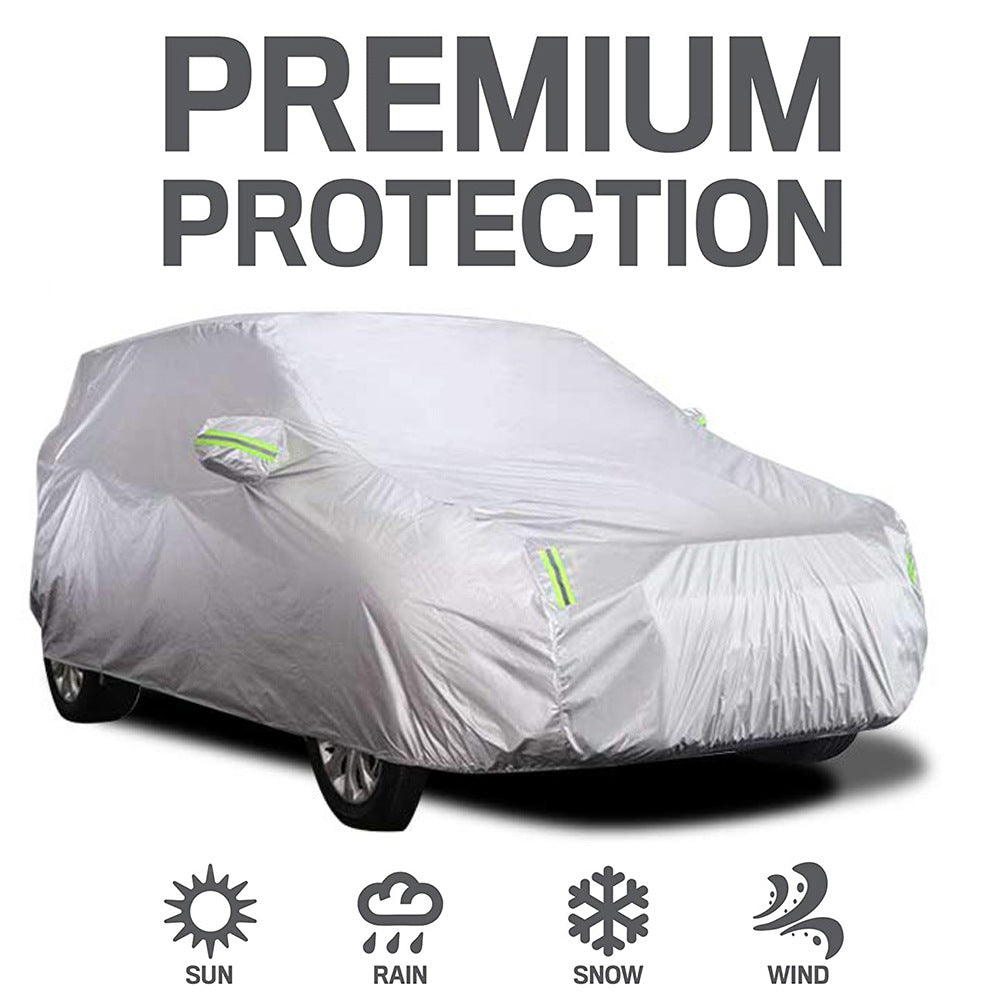 Universal Full Car Covers Full Sedan Covers Sunscreen Protection polyester Cover with Reflective Strip SUV Seda Pickup S-XXL