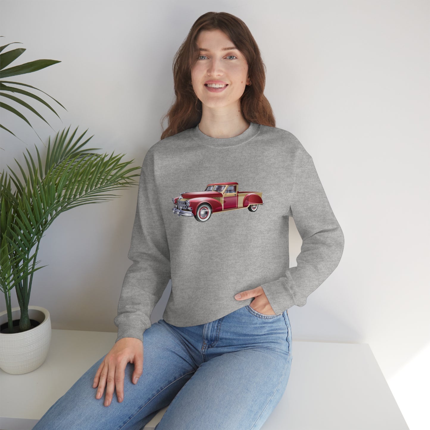 Vintage Car - Unisex Heavy Blend™ Crewneck Sweatshirt