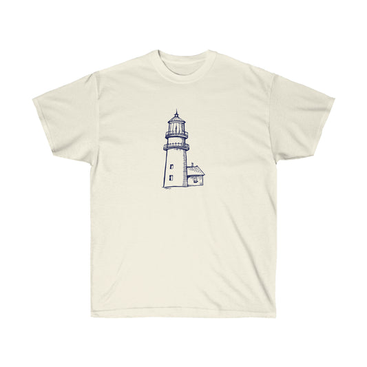 Hand drawing Lighthouse - Unisex Ultra Cotton Tee