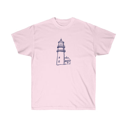 Hand drawing Lighthouse  - Unisex Ultra Cotton Tee