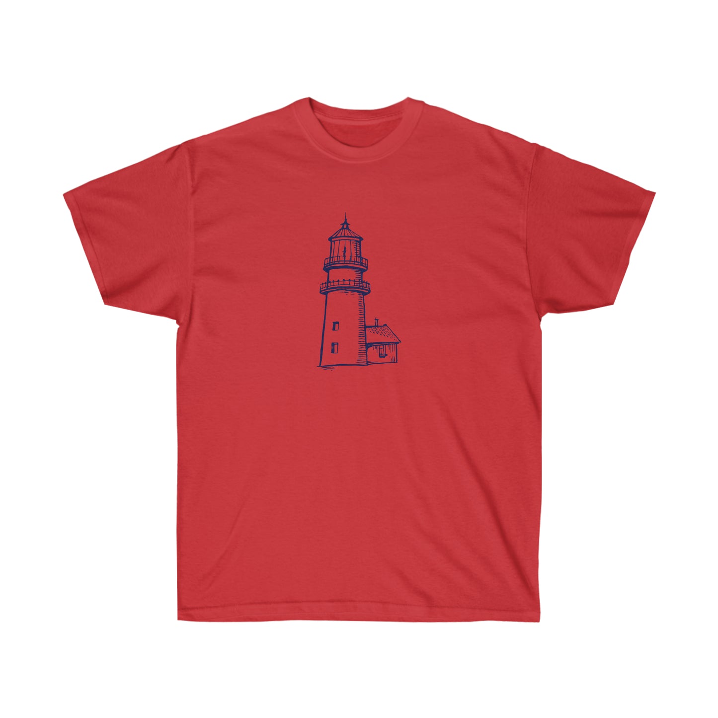 Hand drawing Lighthouse  - Unisex Ultra Cotton Tee