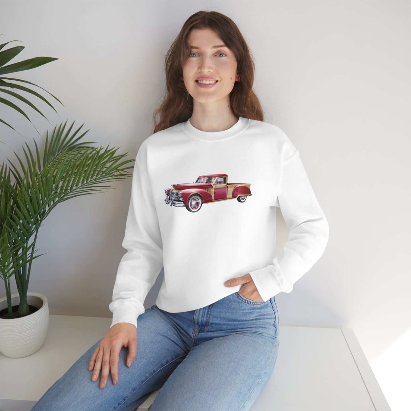 Vintage Car - Unisex Heavy Blend™ Crewneck Sweatshirt