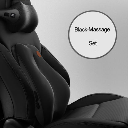 Car Headrest And Neck Protector Car Massage Neck Pillow Lumbar Support Set